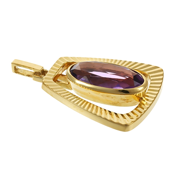 Anhänger, 14K, Gelbgold, Amethyst