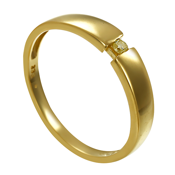 Brillantring, 8K, Gelbgold