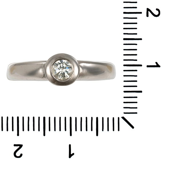 Diamantring, 14K, Weißgold, Brillant 0,25 ct