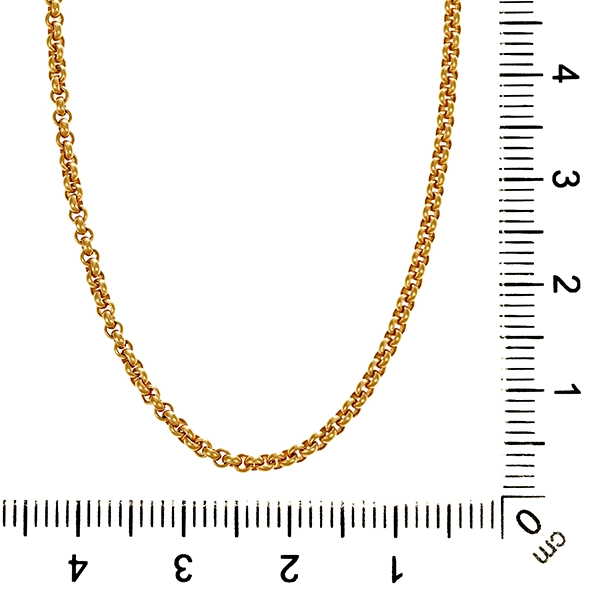 Goldkette, 18K, Gelbgold, Erbs-