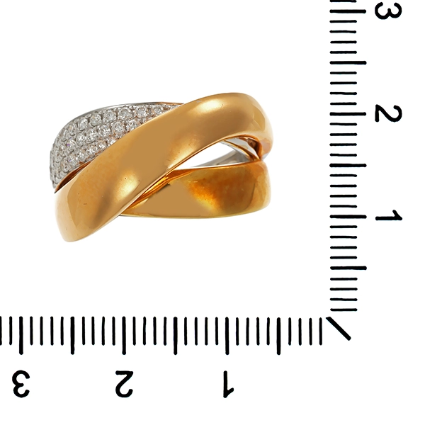 Brillantring, 18K, Rot-/Gelb-/Weißgold, Brillanten