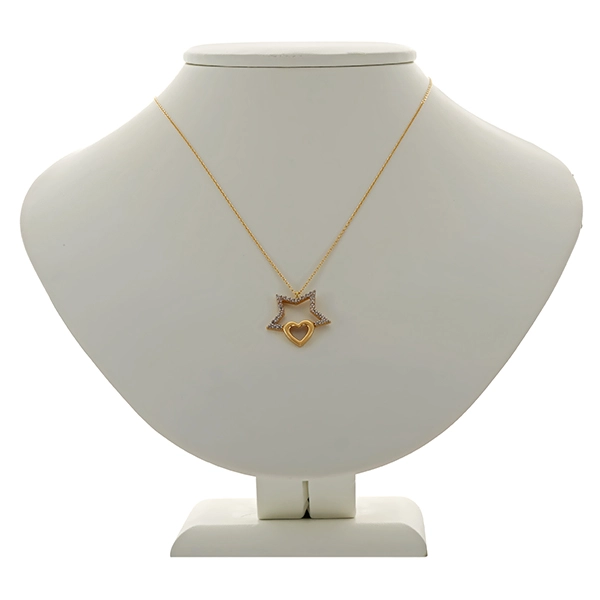 Collier, 18K, Gelbgold, Zirkonia