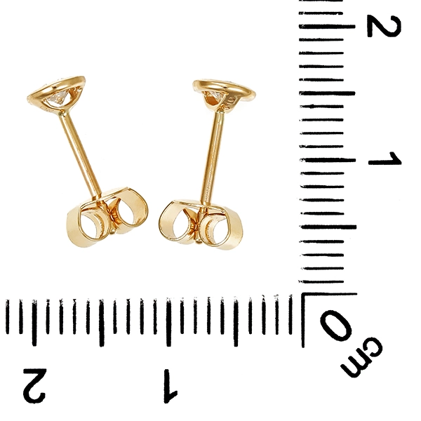 Ohrstecker, 14K, Gelbgold, Brillanten