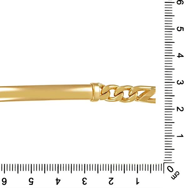 Armband, 14K, Gelbgold, Gravurplatte