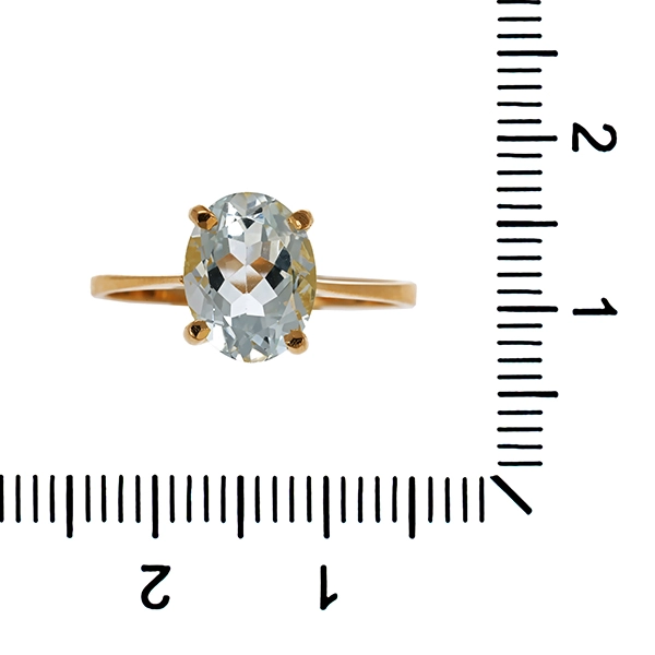 Ring, 18K, Gelbgold, Beryll