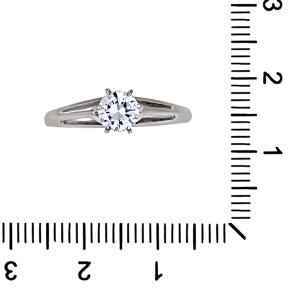 Diamantring, 14K, Weißgold, Brillant 0,51 ct