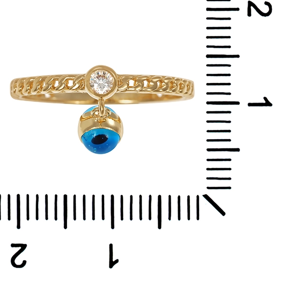 Ring, 14K, Gelbgold, Schmuckstein, Zirkonia