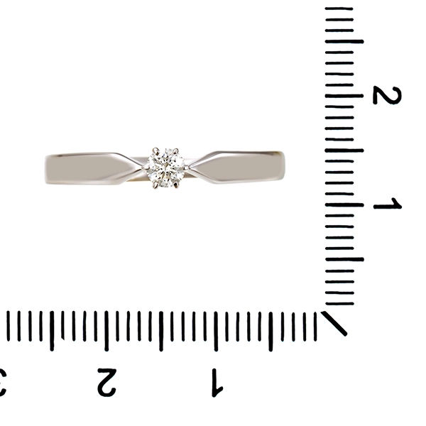 Diamantring, 14K, Weißgold, Brillant