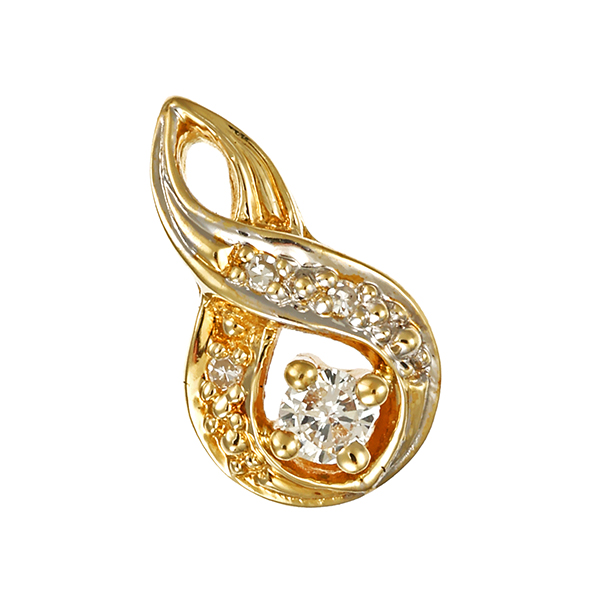 Anhänger, 14K, Gelbgold, Diamanten, Brillant