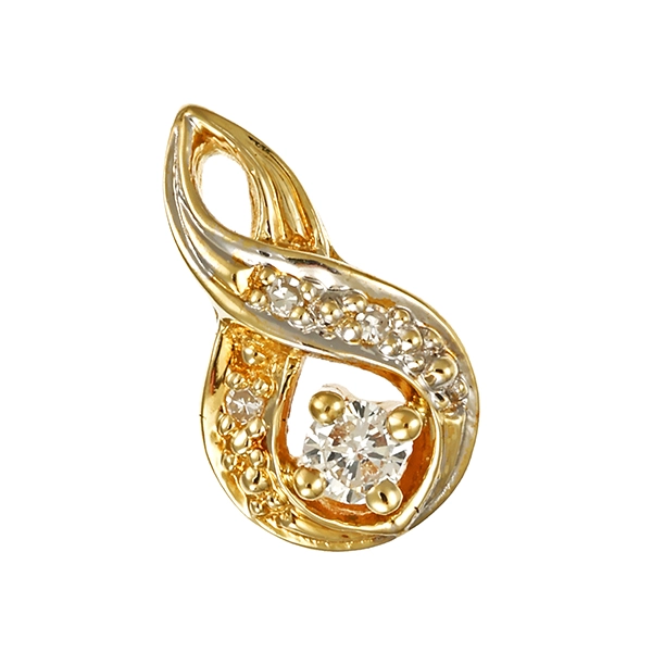 Anhänger, 14K, Gelbgold, Diamanten, Brillant