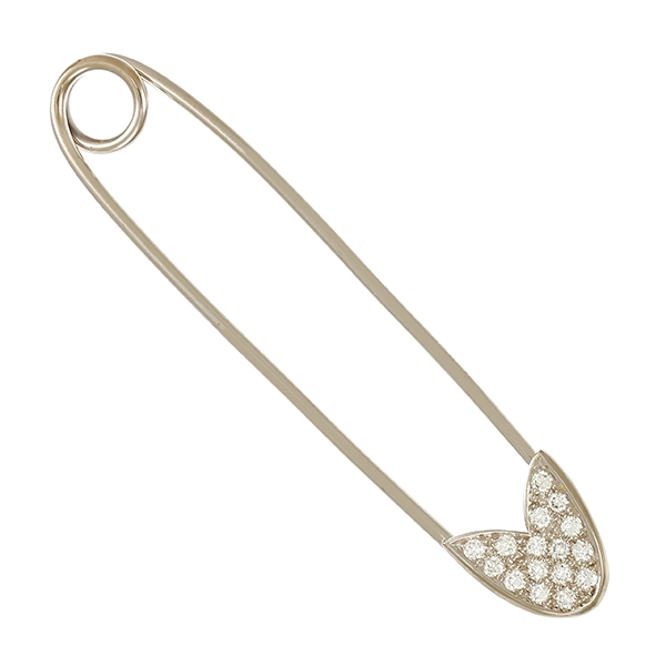 Brosche, 18K, Weißgold, Brillant