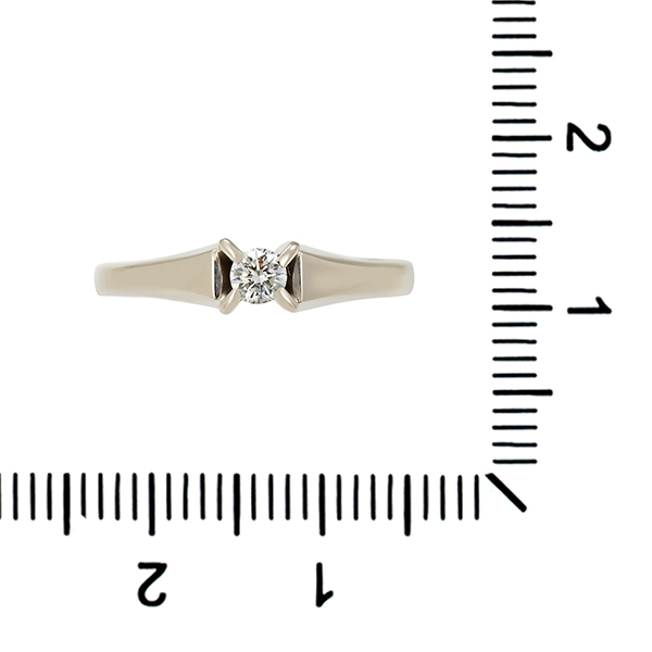 Diamantring, 14K, Weißgold, Brillant 0,12 ct