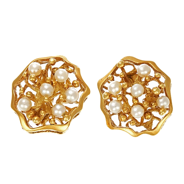Ohrstecker, 14K, Gelbgold, Perlen