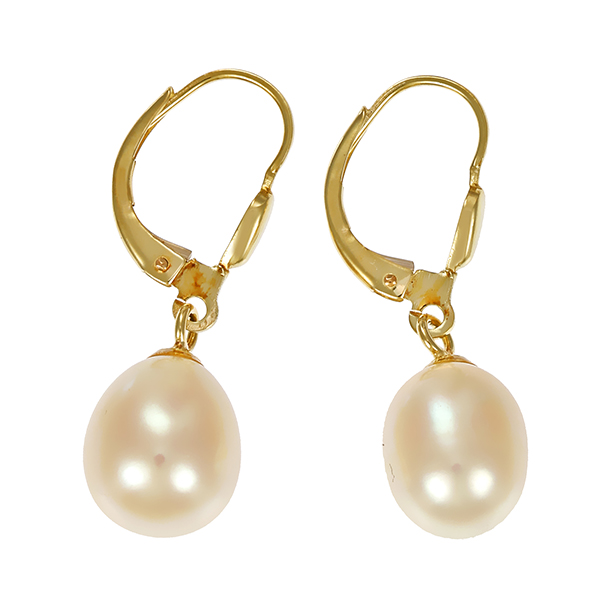 Ohrhänger, 14K, Gelbgold, Perlen