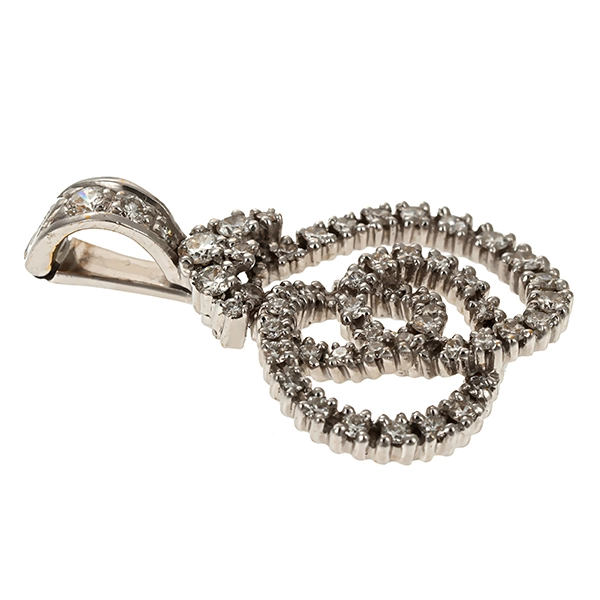 Anhänger, 18K, Weißgold, Brillanten 0,80 ct