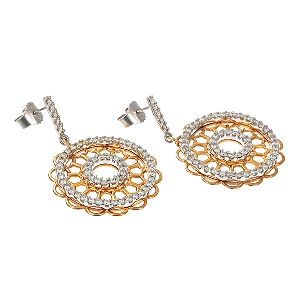 Steckhänger, 14K, Gelb-/Weißgold, Brillanten