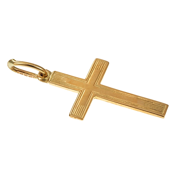Anhänger, 14K, Gelbgold, Kreuz