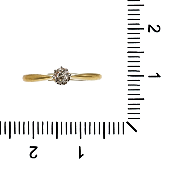 Diamantring, 14K, Gelbgold, Diamant