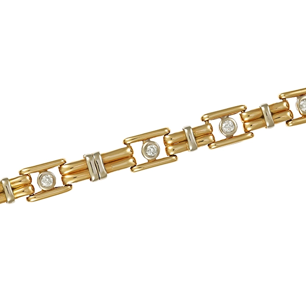 Armband, 14K, Gelbgold, Brillant