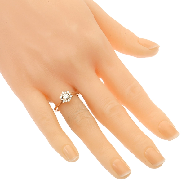 Diamantring, 18K, Rotgold, Brillanten 0,50 ct