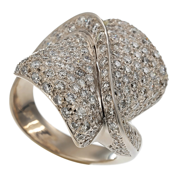 Ring, 18K, Weißgold, 175 Brillanten
