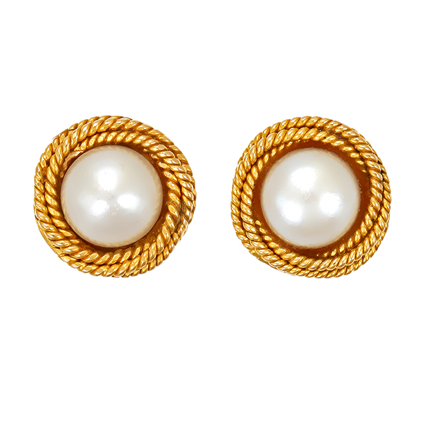 Ohrstecker, 22K, Gelbgold, Perlen
