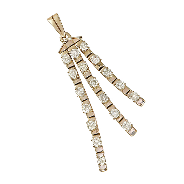 Anhänger, 14K, Weißgold, Brillanten 1,62 ct