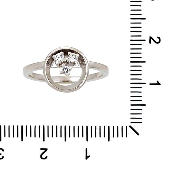 Diamantring, 14K, Weißgold, Brillanten
