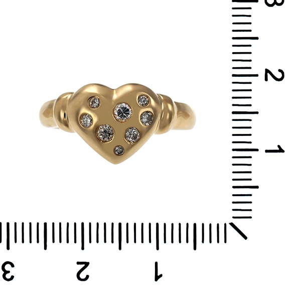 Diamantring, 14K, Gelbgold, Brillanten