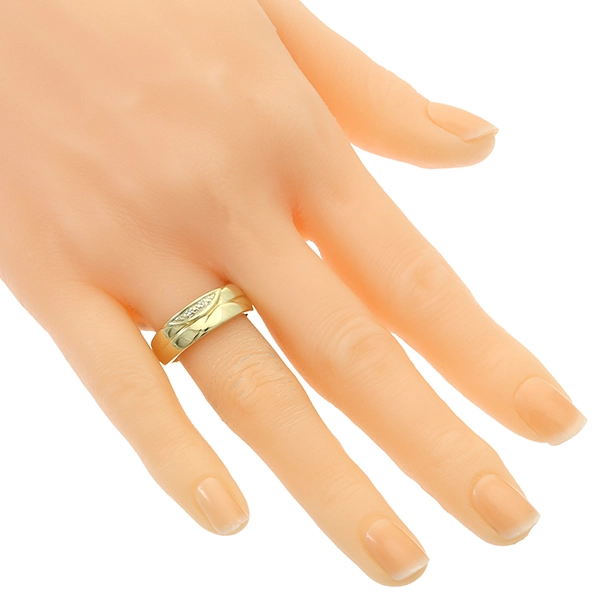 Diamantring, 14K, Gelbgold, Diamanten
