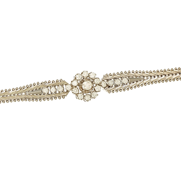 Armband, 18K, Weißgold, Brillanten