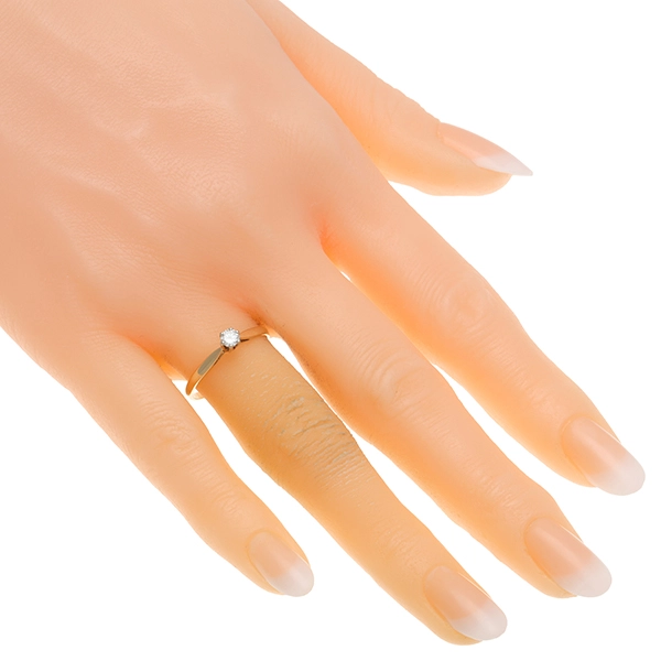Diamantring, 14K, Gelbgold, Brillant 0,15 ct