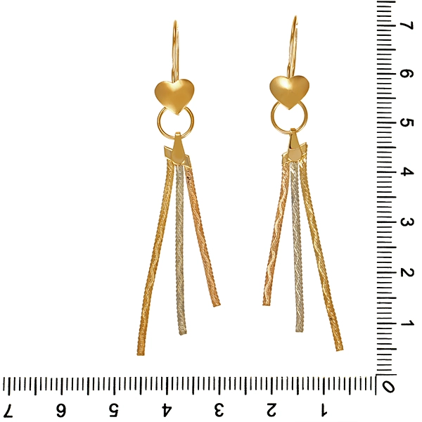 Ohrhänger, 18K, Gelb-/Rot-/Weißgold