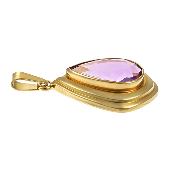 Anhänger, 8K, Gelbgold, Amethyst