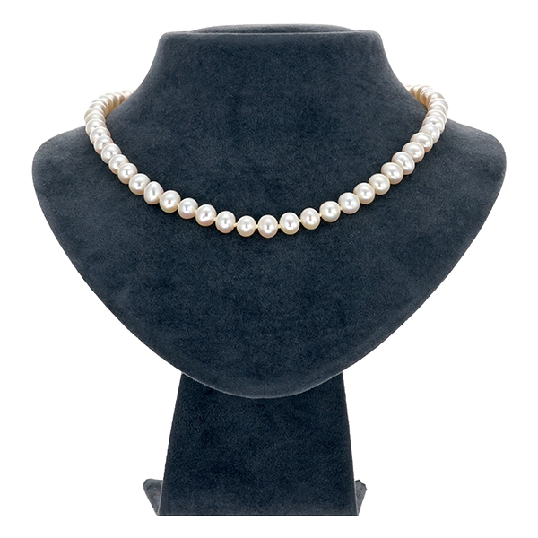 Perlenkette, 14K, Gelbgold