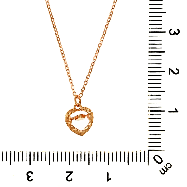 Collier, 18K, Rotgold, Herz