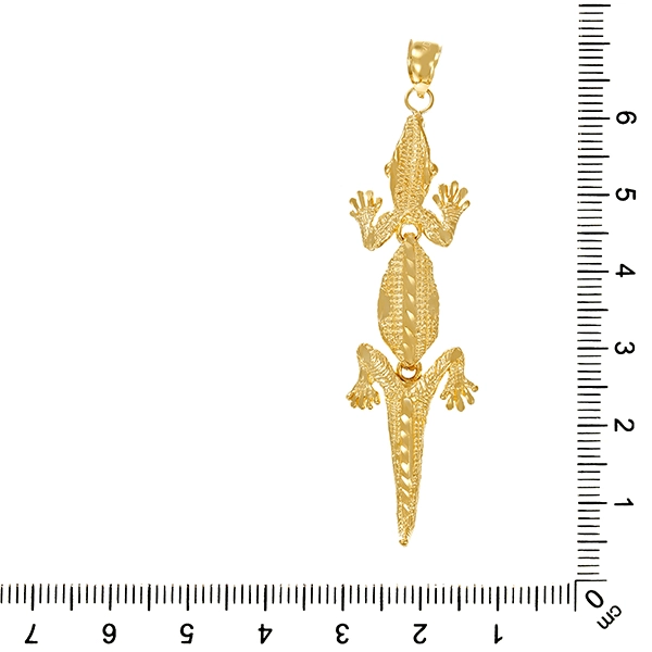 Anhänger, 14K, Gelbgold, Krokodil