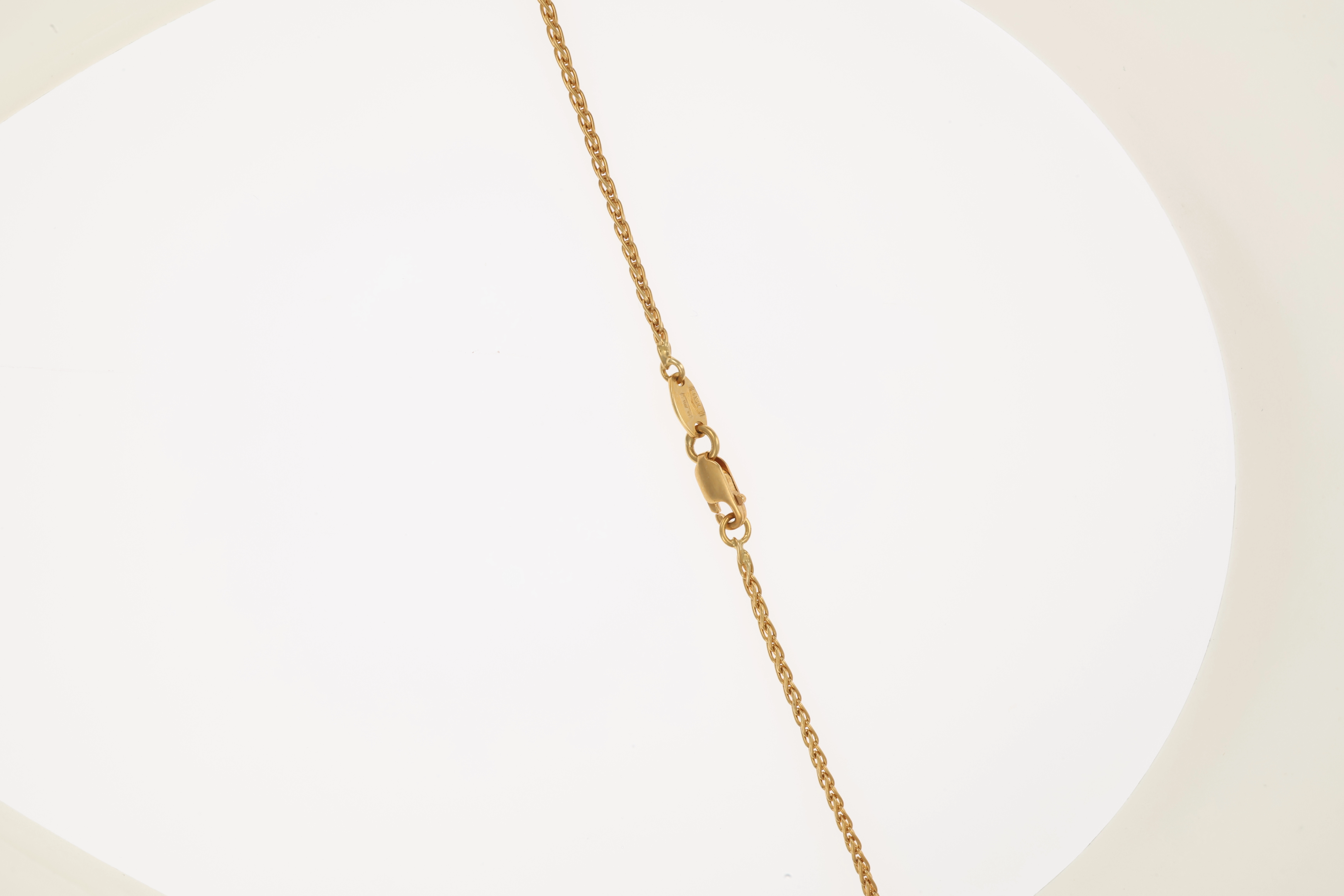 Collier, 18K, Gelb-/Weißgold, Rubin, Brillant