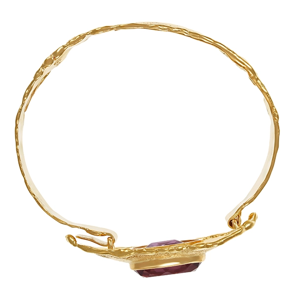 Armreif, 14K, Gelbgold, Amethyst