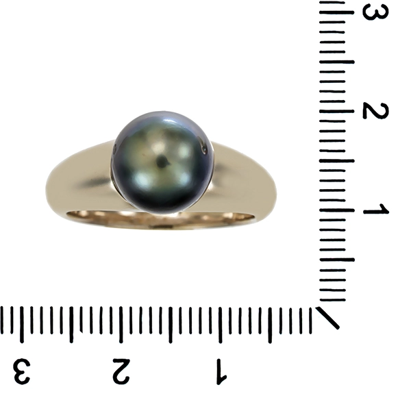 Ring, 14K, Weißgold, Tahiti Zuchtperle