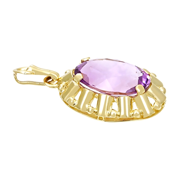 Anhänger, 14K, Gelbgold, Amethyst