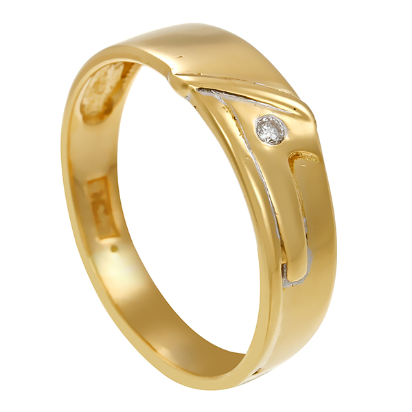 Brillantring, 18K, Gelb-/Weißgold