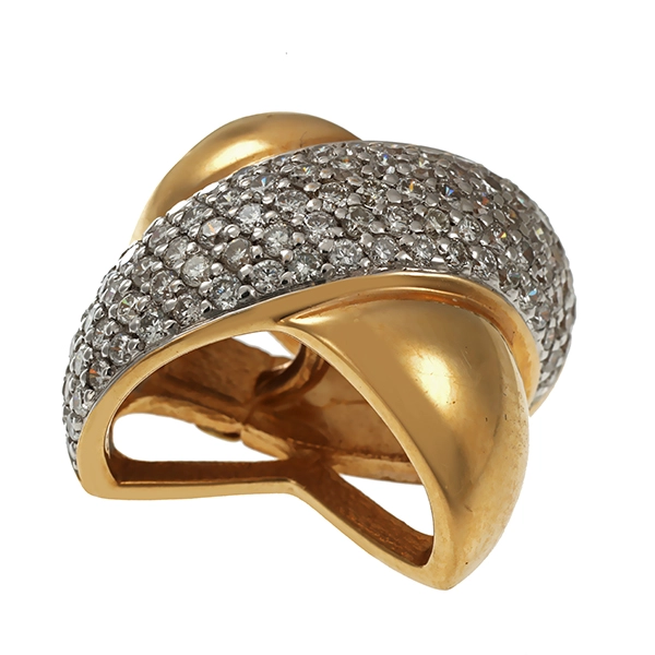 Anhänger, 14K, Gelb-/Weißgold, Brillanten, Christ