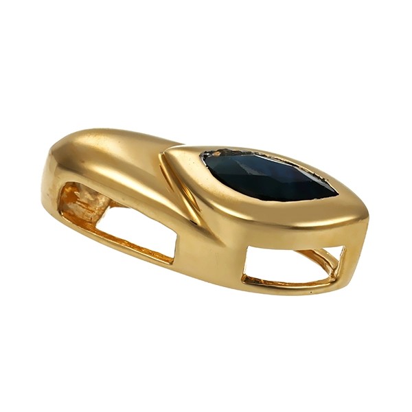 Anhänger, 14K, Gelbgold, Saphir