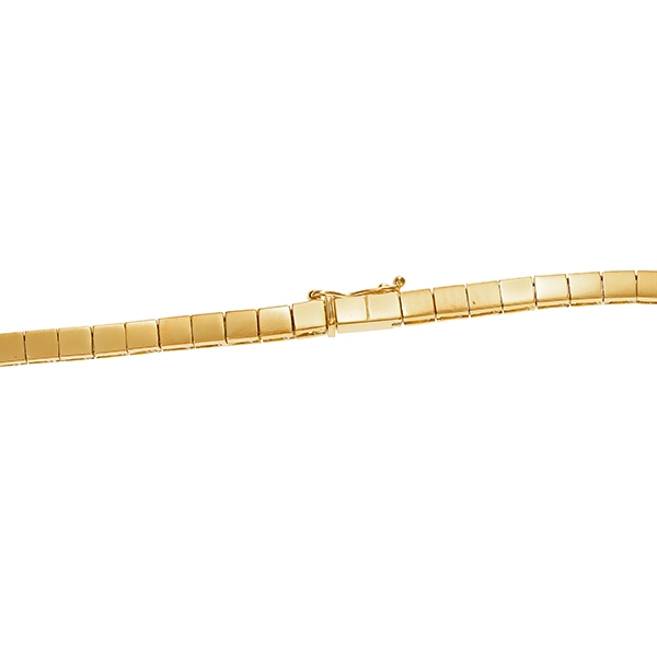 Collier, 18K, Gelb-/Weißgold, Saphir, Brillant