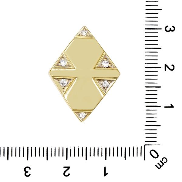 Anhänger, 14K, Gelbgold, Brillanten