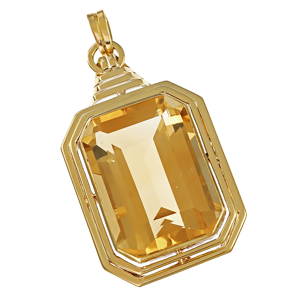 Anhänger, 14K, Gelbgold, Citrin