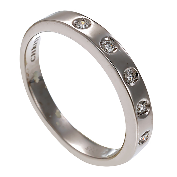 Ring, 14K, Weißgold, Brillanten