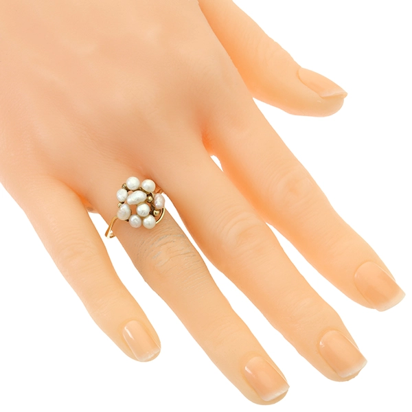 Ring, 14K, Gelbgold, Perlen