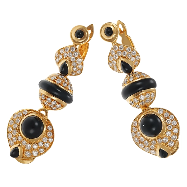 Ohrschmuck, 18K, Gelbgold, Brillant